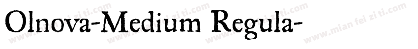 Olnova-Medium Regula字体转换